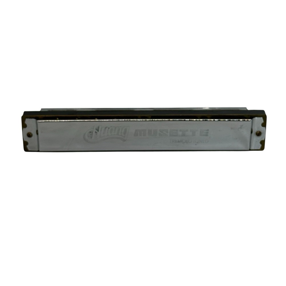 VTG Huang Musette Tremolo Harmonica Key of C Made‎ in China Silver Tone Folk